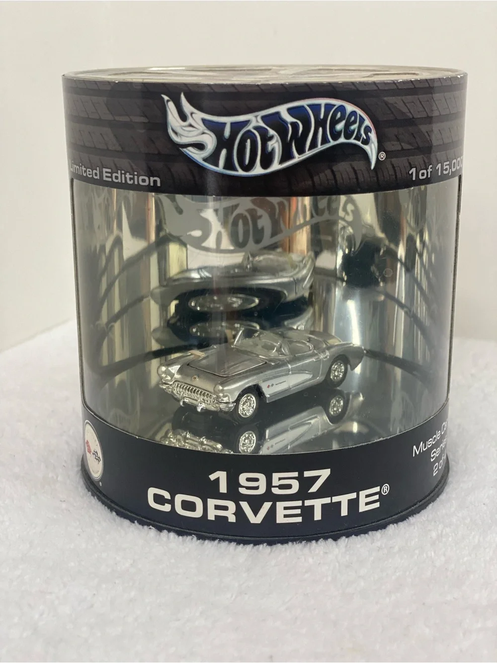 Hot Wheels 2003 Oil Can Car Series 1957 Sliver Corvette Die-Cast Car 1 Of 15000